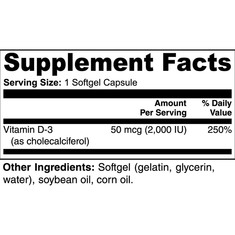 Vitamin D3 - 2,000 IU